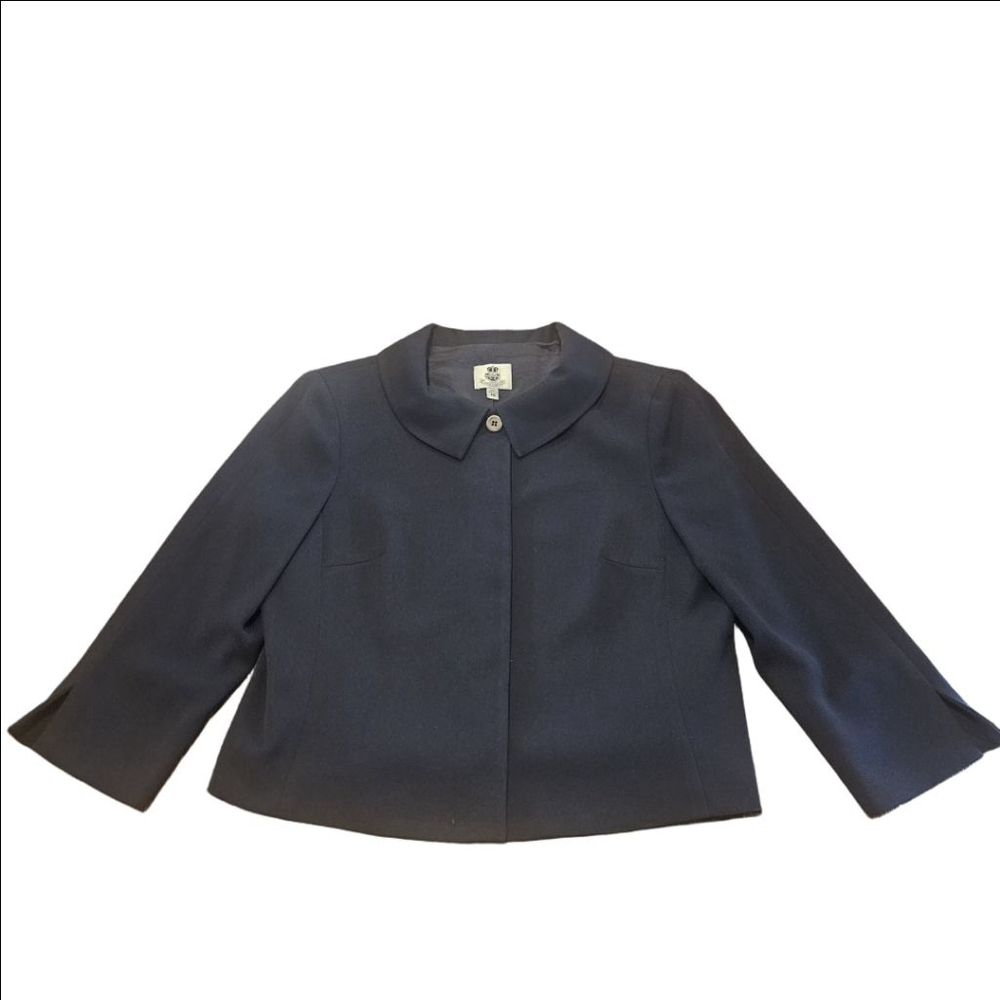 Women's RENFREW Vintage 90s Black Cropped Blazer Jacket Size 10